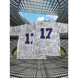Men's #17 Camo Rugby Jersey - V-Neck,, Loose Fit for Training, Team Sports & Casual Wear, Sizes S-XXXL