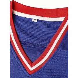 Men'S White # 99 Ice Hockey Sweatshirt, Loose Embroidered Long Sleeves, Sporty, Fashionable And Casual, Breathable On The Street