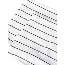 Men's White & Black Striped Baseball Shirt with Embroidered Japan Flag & Number 16 - Loose Fit Breathable V-Neck Button-Up for Sports, Casual Streetwear, All-Season Outdoor Activities