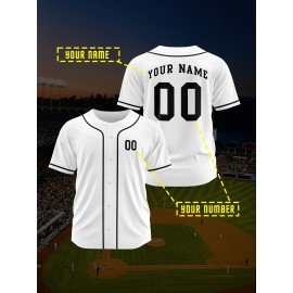 [Polyester Jersey] 100% Polyester Customizable Youngsters Baseball Jersey | Breathable & Washable, All-Over Print, Loose Fit, Sports & Casual Style for Boys & Girls | Perfect for Parties, Beach, Festive Occasions, Party Attire|Sporty Outfit