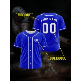 [Polyester Jersey] 100% Polyester Customizable Youngsters Baseball Jersey | Breathable & Washable, All-Over Print, Loose Fit, Sports & Casual Style for Boys & Girls | Perfect for Parties, Beach, Festive Occasions, Party Attire|Sporty Outfit