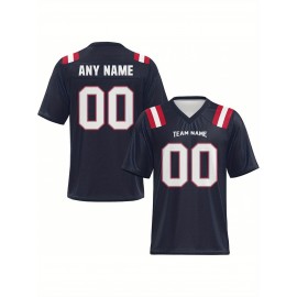 Customized football jerseys, personalized football shirts, printed and sewn names and numbers, personalized football and tennis jerseys, outdoor sports matches