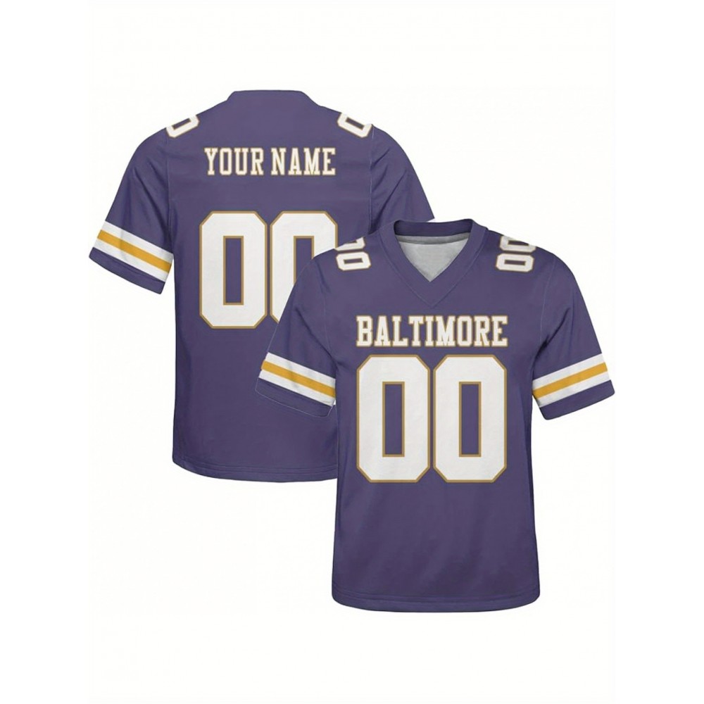 Customized plus-size football shirts, personalized short-sleeved shirts with any name and number, plus-size Women's football city team gifts