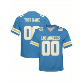 Customized plus-size football shirts, personalized short-sleeved shirts with any name and number, plus-size Women's football city team gifts