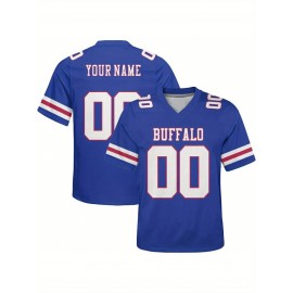 Customized plus-size football shirts, personalized short-sleeved shirts with any name and number, plus-size Women's football city team gifts