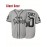 Men's Gray Embroidered Polyester Baseball Shirt # 30 Loose Knit Fabric Breathable V-neck Sports Top Suitable for Spring, Summer, And Autumn Sizes S-3XL